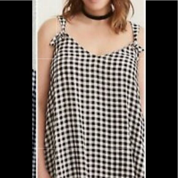 Torrid Black/White Gingham O-Ring Cami - Picture 1 of 11